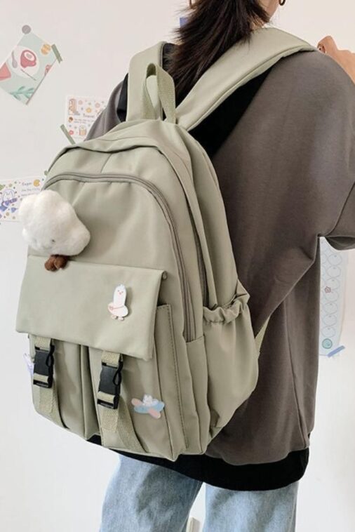 กระเป๋าเป้ Backpack girl สีเขียว กระเป๋าสะพายหลัง กระเป๋าเป้ผู้หญิง เป้สะพายหลัง